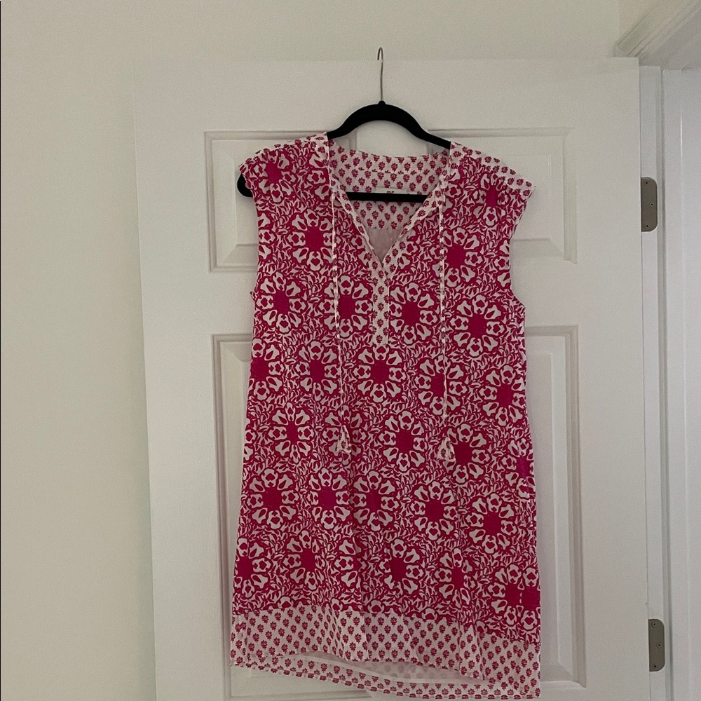 Pink Floral Sleeveless Dress
